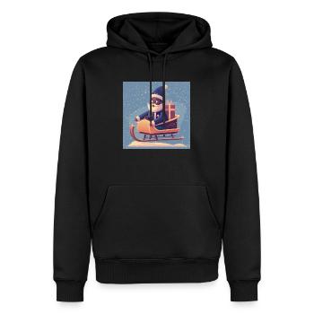 Santa‘s Schlitten - Männer Premium Bio Hoodie - Schwarz - Vorne - Nico (187cm)