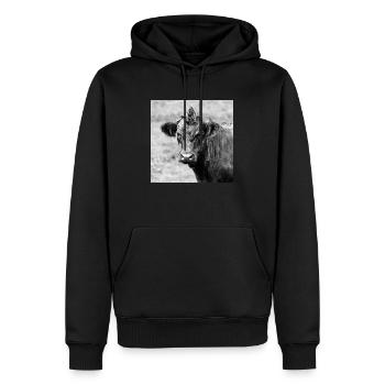 Cattle - Men’s Premium Organic Hoodie - black - Front - Nico (187cm)