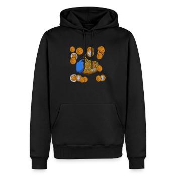 Nikolaus-Schokoladenmünzen - Männer Premium Bio Hoodie - Schwarz - Vorne - Nico (187cm)