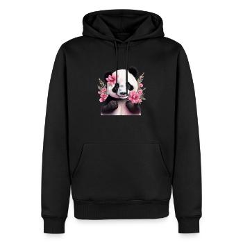 Niedlicher Panda - Männer Premium Bio Hoodie - Schwarz - Vorne - Nico (187cm)
