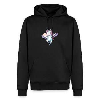 Licorne Einhorn Kawaii - Männer Premium Bio Hoodie - Schwarz - Vorne - Nico (187cm)