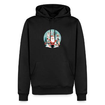 Der Zauber von Weihnachten - Männer Premium Bio Hoodie - Schwarz - Vorne - Nico (187cm)