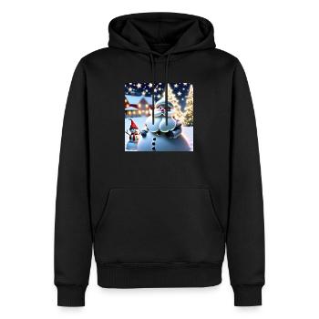 Joyeux Noel #5 - Sweat à capuche Premium bio Homme - noir - Devant - Nico (187cm)