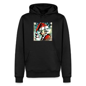 Joyeux Noel #15 - Sweat à capuche Premium bio Homme - noir - Devant - Nico (187cm)