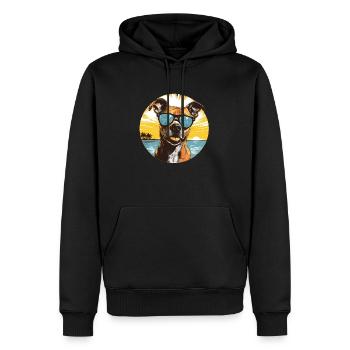 Staffordshire américain - Sweat à capuche Premium bio Homme - noir - Devant - Nico (187cm)