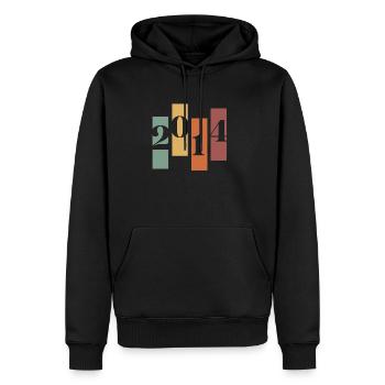 2014 Vintage Retro - Männer Premium Bio Hoodie - Schwarz - Vorne - Nico (187cm)