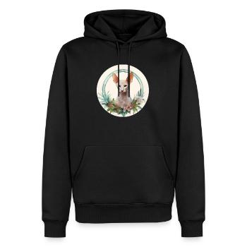Orientalische Kurzhaarkatze Boho-Stil, Liebeskatzen - Männer Premium Bio Hoodie - Schwarz - Vorne - Nico (187cm)