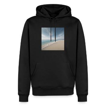 Beach Motiv - Männer Premium Bio Hoodie - Schwarz - Vorne - Nico (187cm)