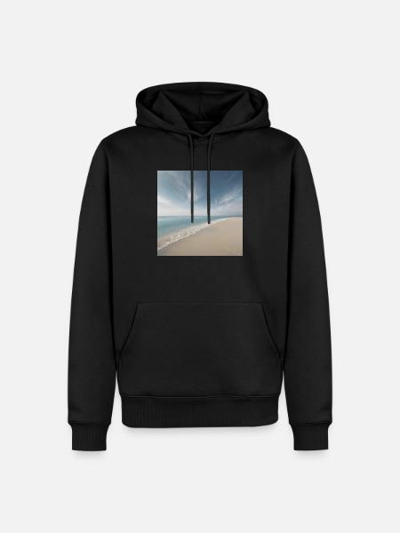 Beach Motiv - Männer Premium Bio Hoodie - Schwarz