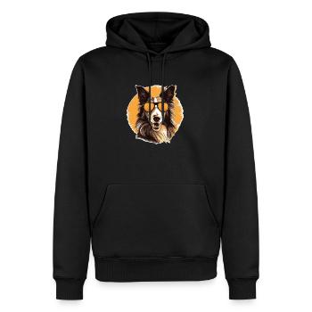 Colley - Sweat à capuche Premium bio Homme - noir - Devant - Nico (187cm)