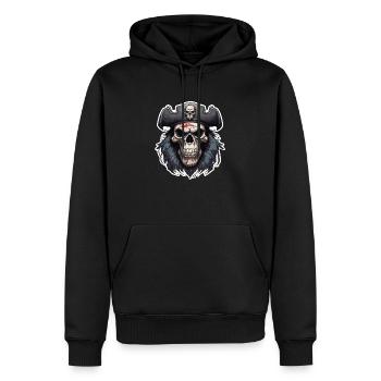 Crâne / Pirate / Crâne / Crâne / Mort / Logo - Sweat à capuche Premium bio Homme - noir - Devant - Nico (187cm)