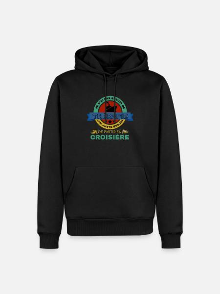 Croisière - Sweat à capuche Premium bio Homme - noir