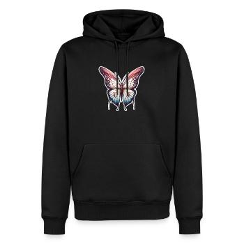 Schmetterling / Tier / Insekt / fliegen / Sommer - Männer Premium Bio Hoodie - Schwarz - Vorne - Nico (187cm)