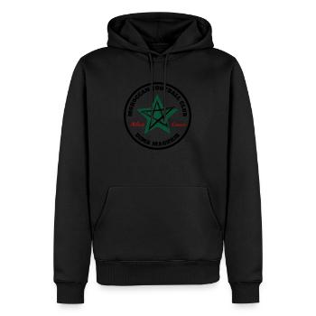 Moroccan football team - Sweat à capuche Premium bio Homme - noir - Devant - Nico (187cm)