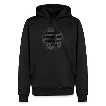 Leidenschaft Teamgeist Siegeswille Erfolg 1 - Männer Premium Bio Hoodie - Schwarz - Vorne - Nico (187cm)