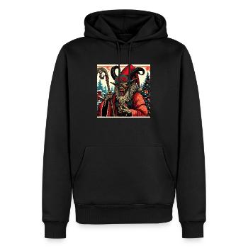 Krampus Santa - Men’s Premium Organic Hoodie - black - Front - Nico (187cm)