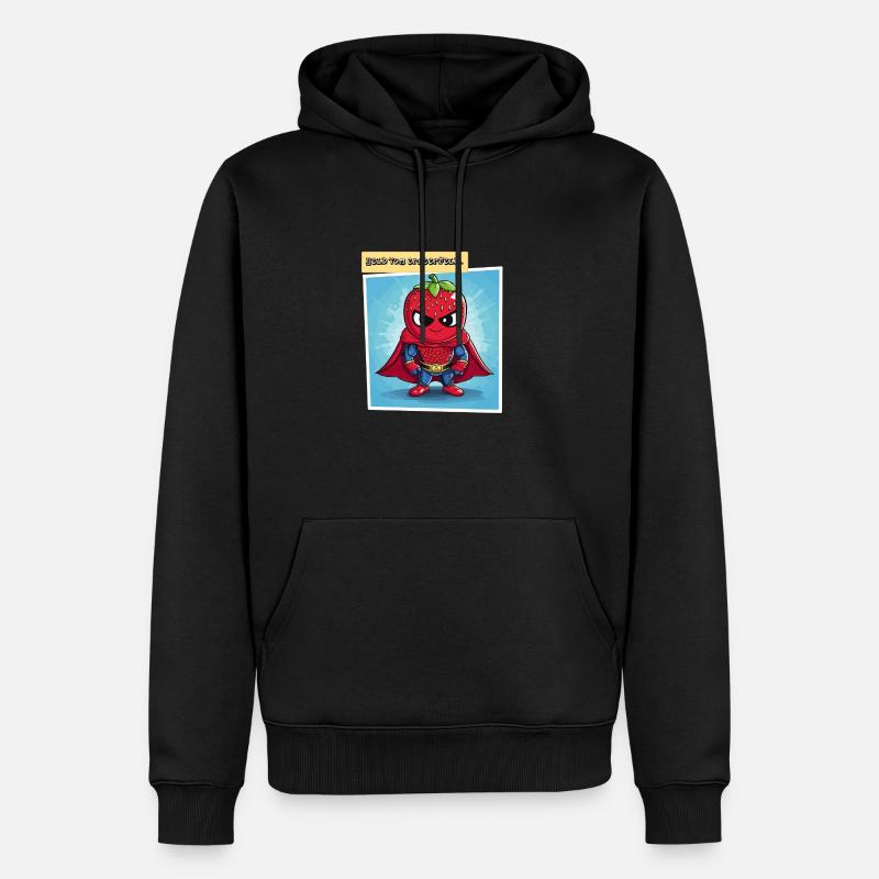 Held vom Erbeerfeld - Männer Premium Bio Hoodie - Schwarz