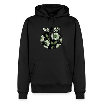 Apfel - Männer Premium Bio Hoodie - Schwarz - Vorne - Nico (187cm)