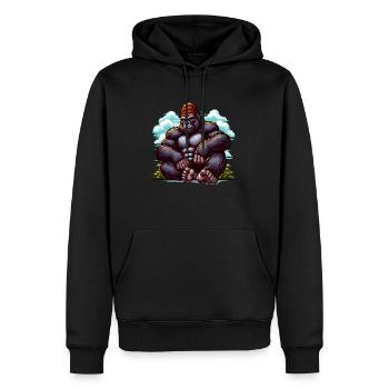 Gorille - Sweat à capuche Premium bio Homme - noir - Devant - Nico (187cm)