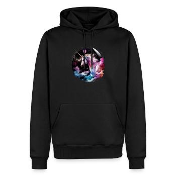 Magisches Einhorn - Männer Premium Bio Hoodie - Schwarz - Vorne - Nico (187cm)