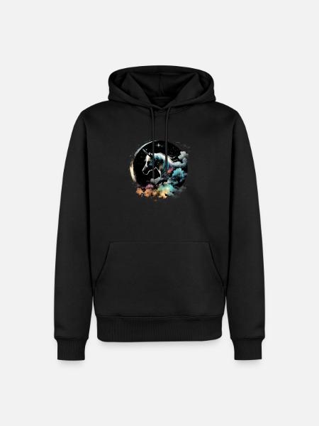 Night unicorn - Men’s Premium Organic Hoodie - black