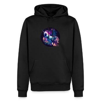 Magical unicorn - Men’s Premium Organic Hoodie - black - Front - Nico (187cm)