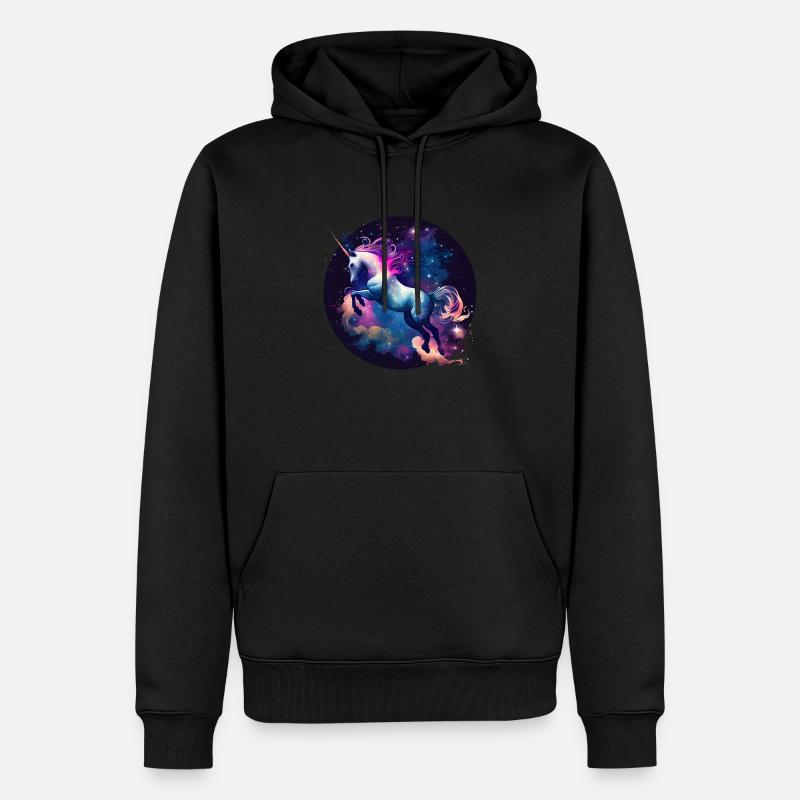 Magisches Einhorn - Männer Premium Bio Hoodie - Schwarz
