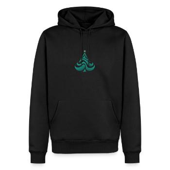 Tannenbaum Christbaum oder Weihnachtsbaum Emblem - Männer Premium Bio Hoodie - Schwarz - Vorne - Nico (187cm)