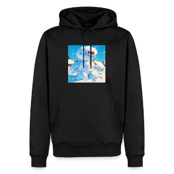 Bonhomme de neige - Sweat à capuche Premium bio Homme - noir - Devant - Nico (187cm)