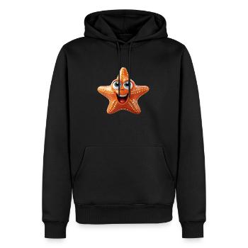Lustiger Seestern - Männer Premium Bio Hoodie - Schwarz - Vorne - Nico (187cm)