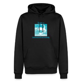 Sternzeichen skorpion - Geheimnisvoll & Stachelig - Männer Premium Bio Hoodie - Schwarz - Vorne - Nico (187cm)