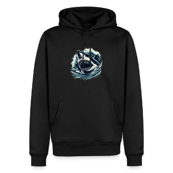 Menschenfresser - Männer Premium Bio Hoodie - Schwarz - Vorne - Nico (187cm)