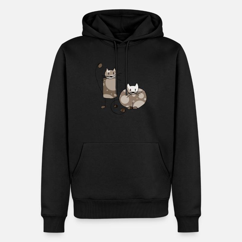 Chats - Sweat à capuche Premium bio Homme - noir