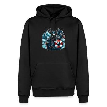 Viking Berserker - Sweat à capuche Premium bio Homme - noir - Devant - Nico (187cm)