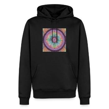 Motif pastel1 - Sweat à capuche Premium bio Homme - noir - Devant - Nico (187cm)