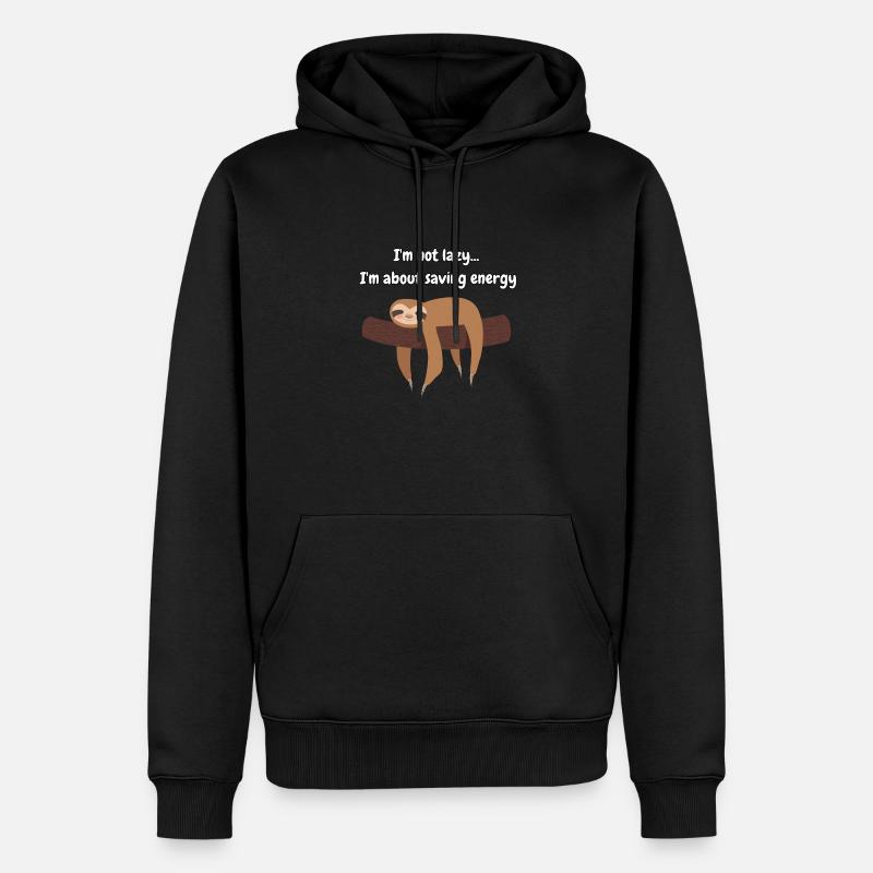 Bradypus - Männer Premium Bio Hoodie - Schwarz