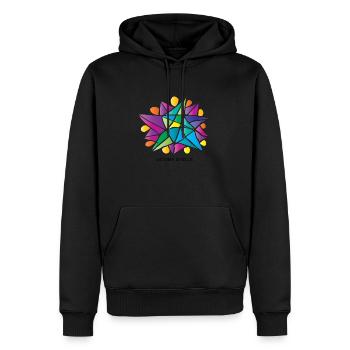 Étoile de Noël par Victoria Deregus 02 - Sweat à capuche Premium bio Homme - noir - Devant - Nico (187cm)