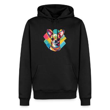 Chihuahua - Sweat à capuche Premium bio Homme - noir - Devant - Nico (187cm)