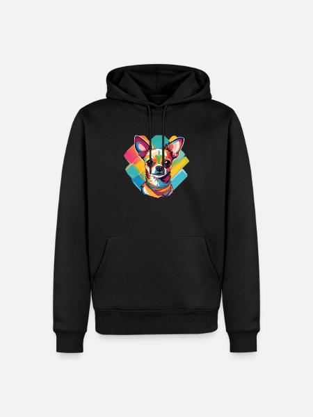 Chihuahua - Männer Premium Bio Hoodie - Schwarz