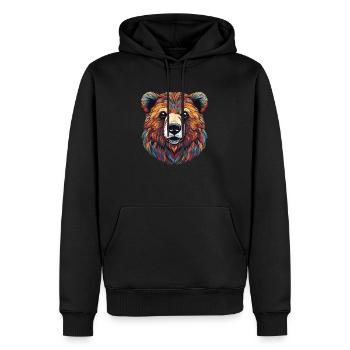 Grizzli - Sweat à capuche Premium bio Homme - noir - Devant - Nico (187cm)