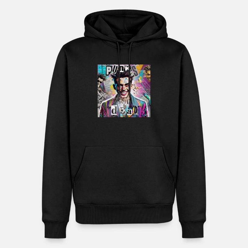 Punks Not Dead 2 - Männer Premium Bio Hoodie - Schwarz