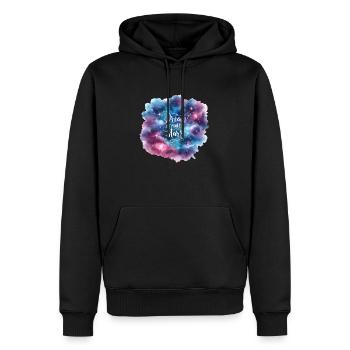 Dream Beyond the Stars - Men’s Premium Organic Hoodie - black - Front - Nico (187cm)