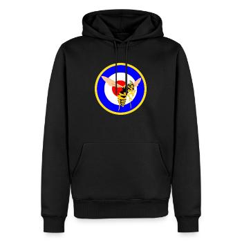 Wasp Mod Target Scooter - Men’s Premium Organic Hoodie - black - Front - Nico (187cm)