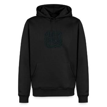 La vie est belle citation inspirante T-shirt - Sweat à capuche Premium bio Homme - noir - Devant - Nico (187cm)