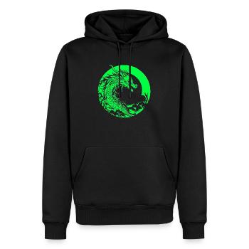 Fantasy Dragon Anime Dragon Head Reptile mythique - Sweat à capuche Premium bio Homme - noir - Devant - Nico (187cm)