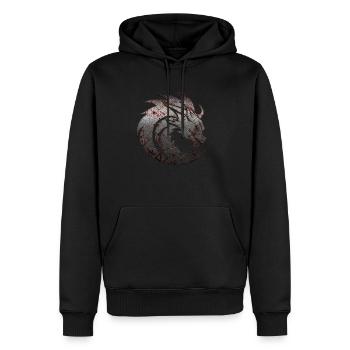 Fantasy Dragon Anime Dragon Head Mythical reptile - Men’s Premium Organic Hoodie - black - Front - Nico (187cm)