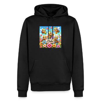 Rettet die Blumen - Männer Premium Bio Hoodie - Schwarz - Vorne - Nico (187cm)