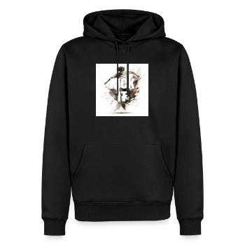 Funny Cute Soccer Design for Kids - Men’s Premium Organic Hoodie - black - Front - Nico (187cm)