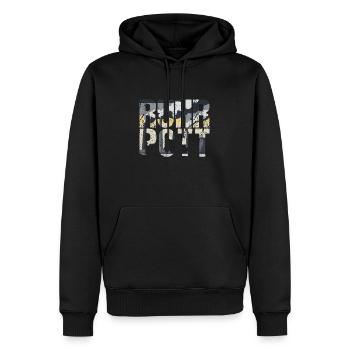 Lettrage Ruhrpott - Sweat à capuche Premium bio Homme - noir - Devant - Nico (187cm)
