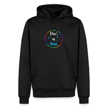 Dad of Boys - Männer Premium Bio Hoodie - Schwarz - Vorne - Nico (187cm)